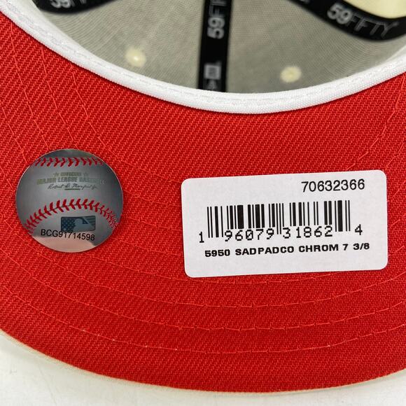 New Era San Diego Padres MLB 59FIFTY 5950 Fitted Cap Size 7 3/8 - Picture 8 of 13
